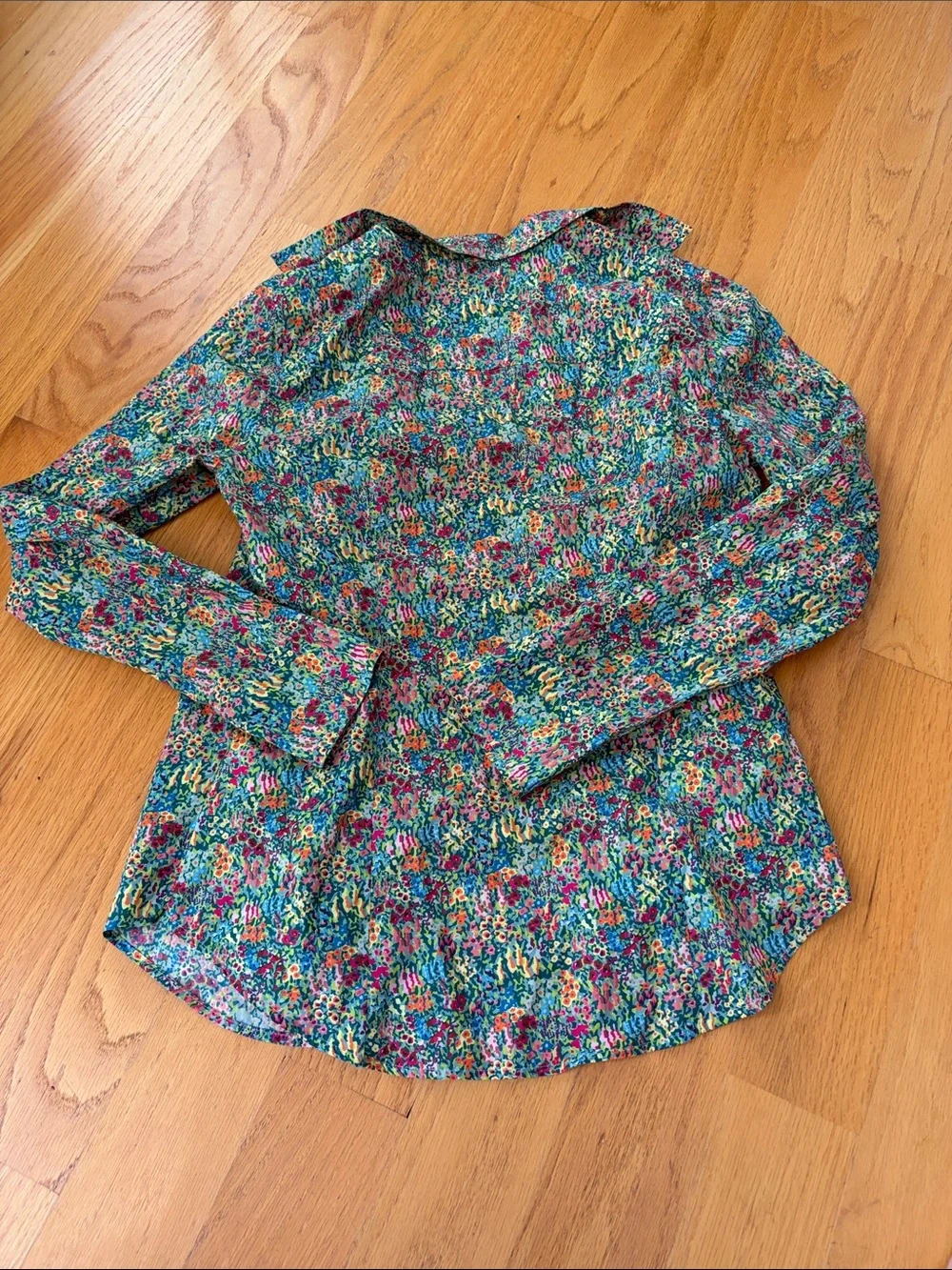 J. Crew Perfect Shirt in Liberty Meadows Pastel Spring Size 2 M0249